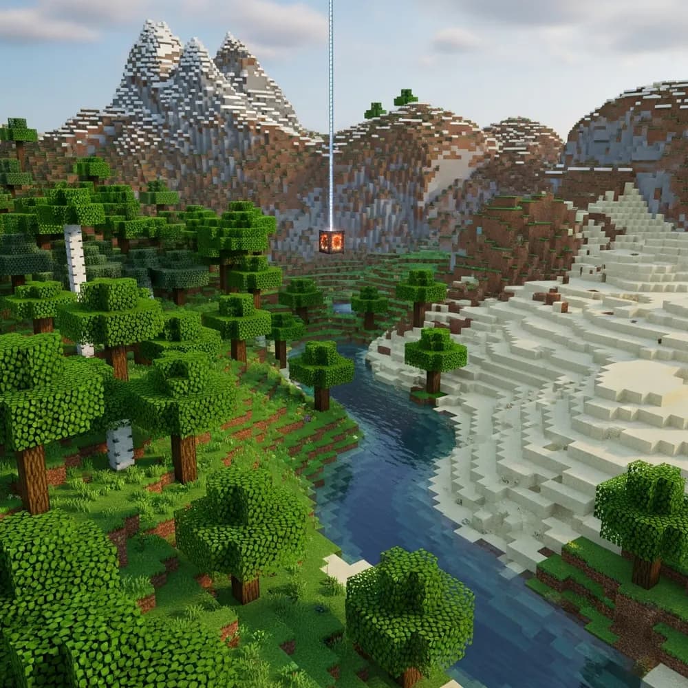 Immersive Illustration zum Thema: Minecraft Multiplayer Server