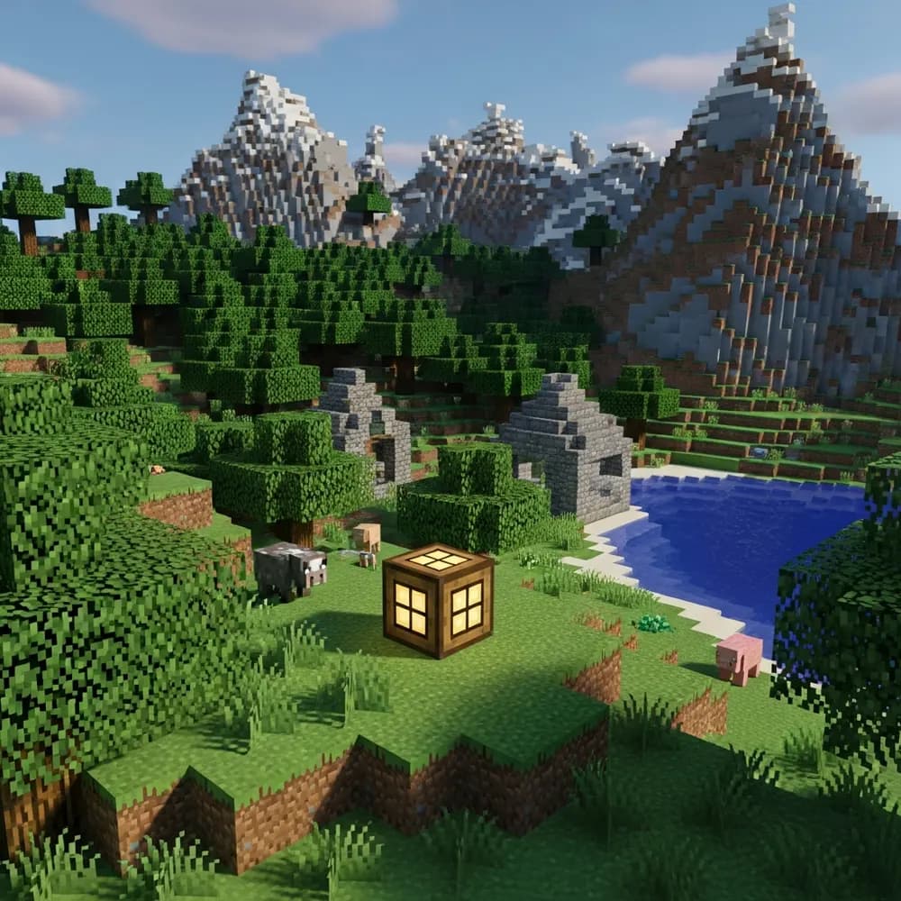 Immersive Illustration zum Thema: Minecraft Mods Server