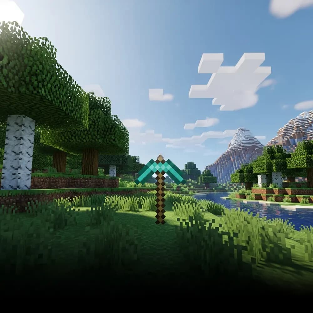 Immersive Illustration zum Thema: Minecraft Server Miete
