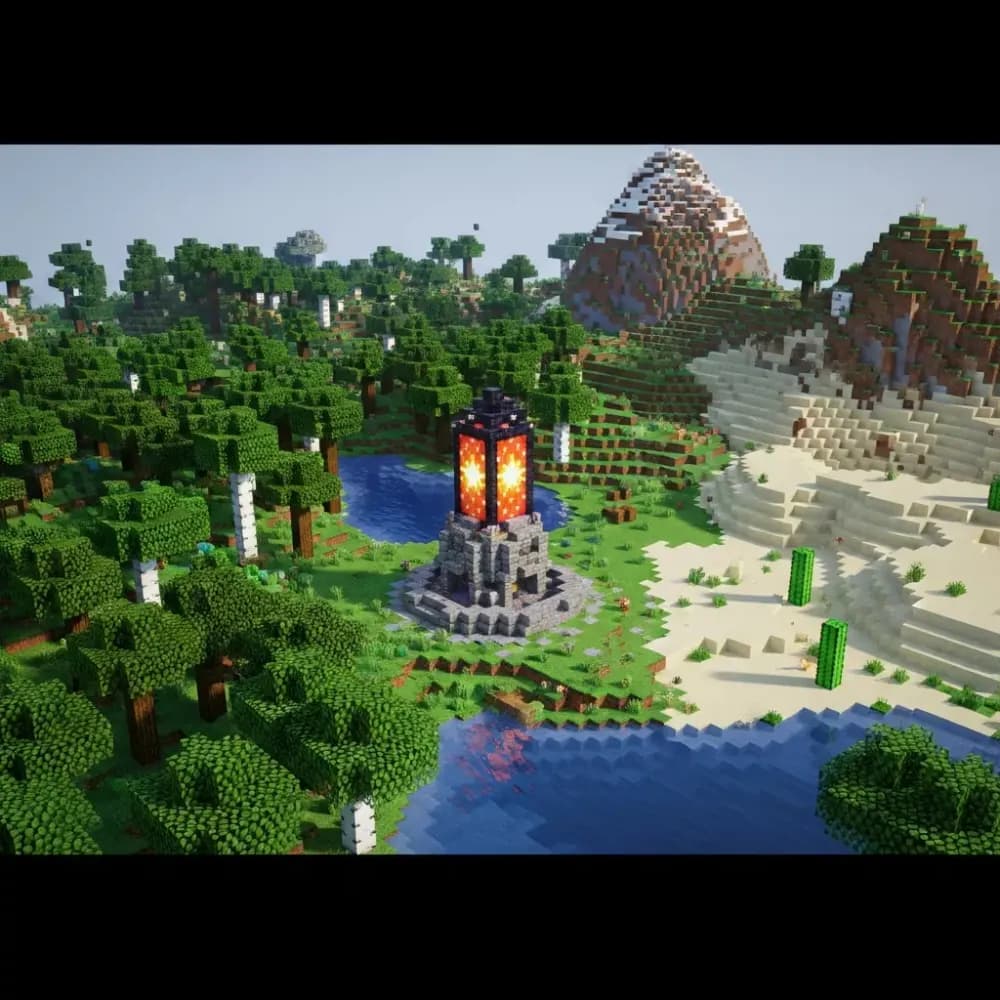 Illustration immersive du sujet : modded Minecraft server