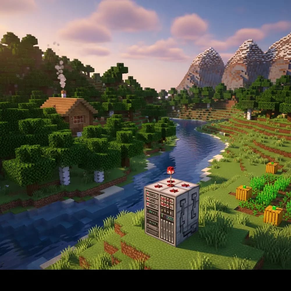 Immersive illustration of: rent minecraft server