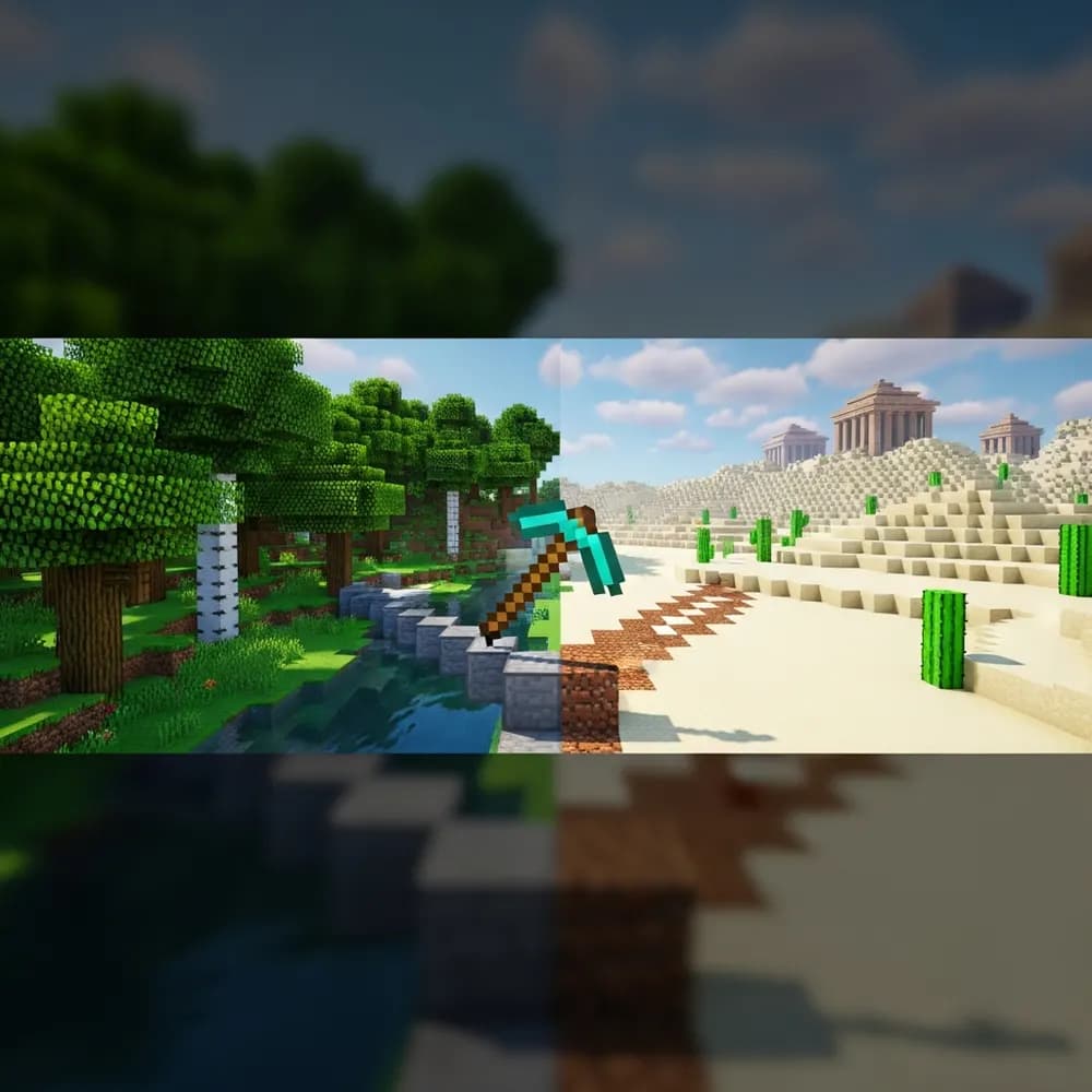Illustration immersive du sujet : serveur Minecraft dédié