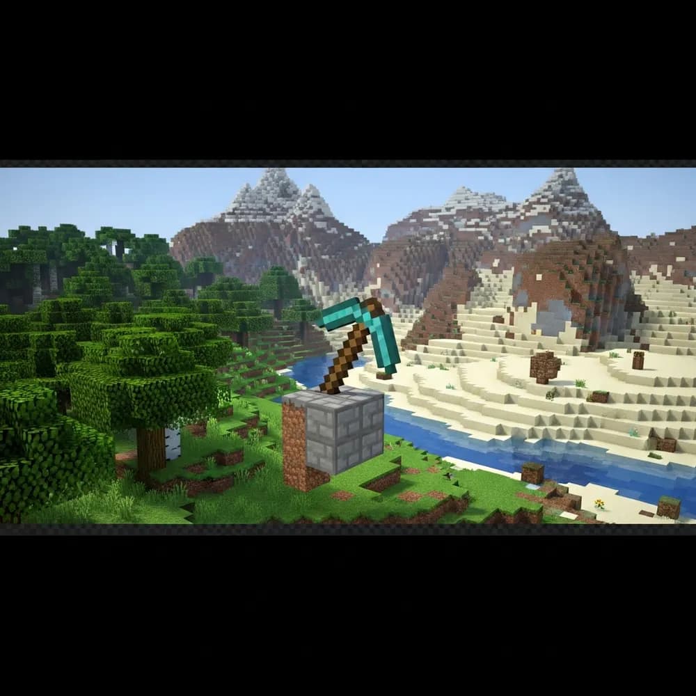 Illustration immersive du sujet : serveur Minecraft multijoueur
