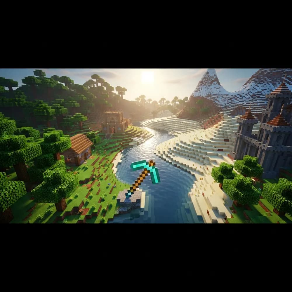 Illustration immersive du sujet : serveur Minecraft pas cher