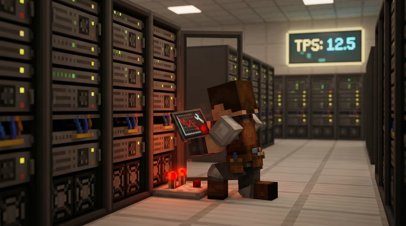 Ilustración del artículo: Cómo diagnosticar y corregir las caídas de TPS en un servidor de Minecraft