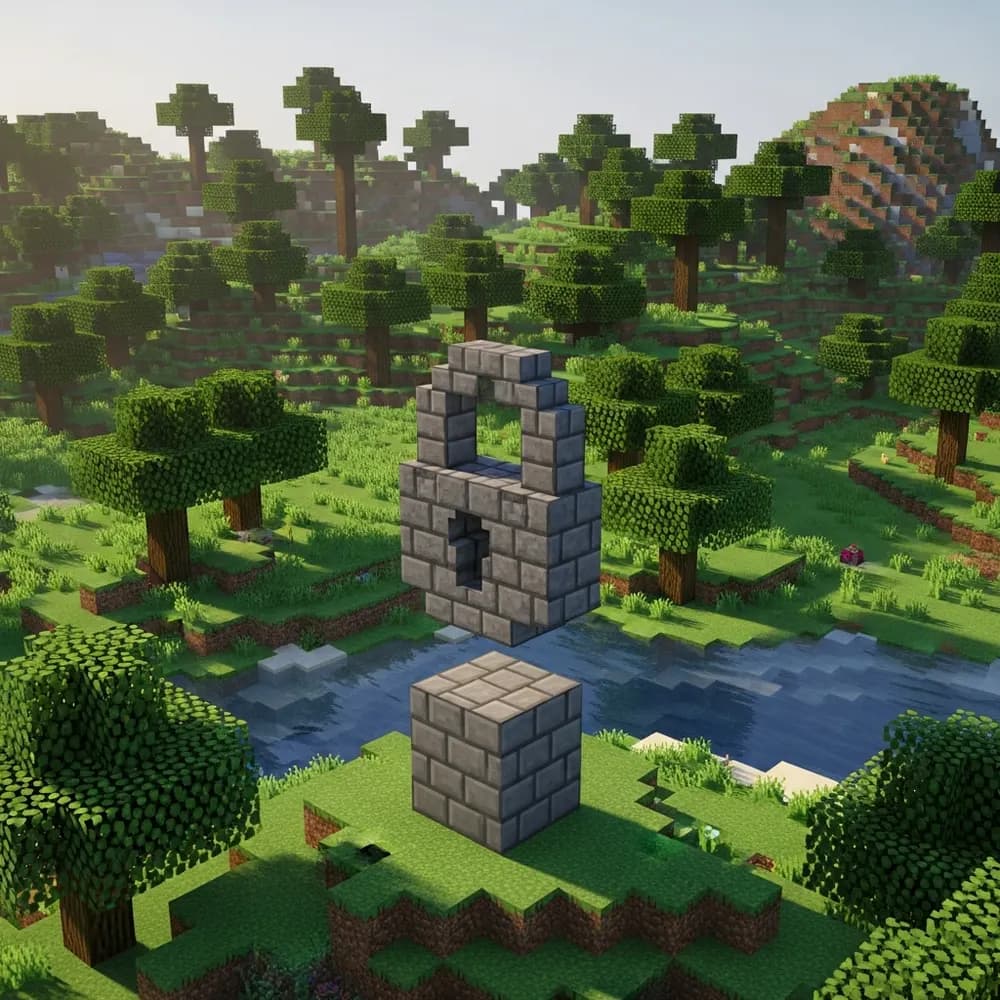 Immersive Illustration zum Thema: Minecraft Server absichern