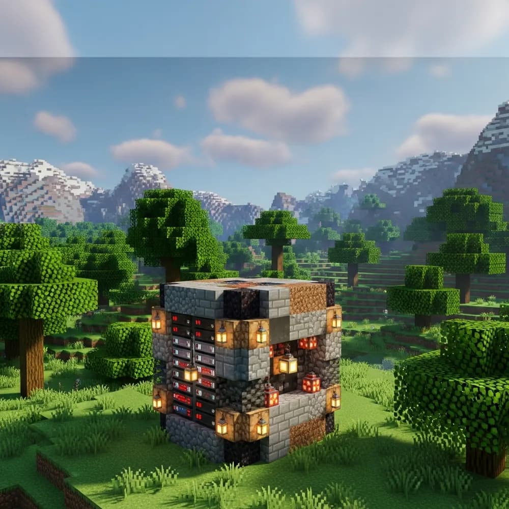 Immersive Illustration zum Thema: Minecraft Server mit Plugins