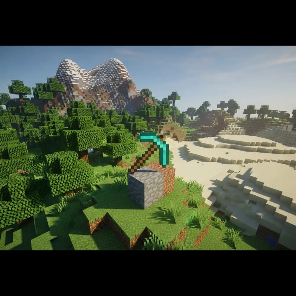 Immersive Illustration zum Thema: günstige Minecraft Server