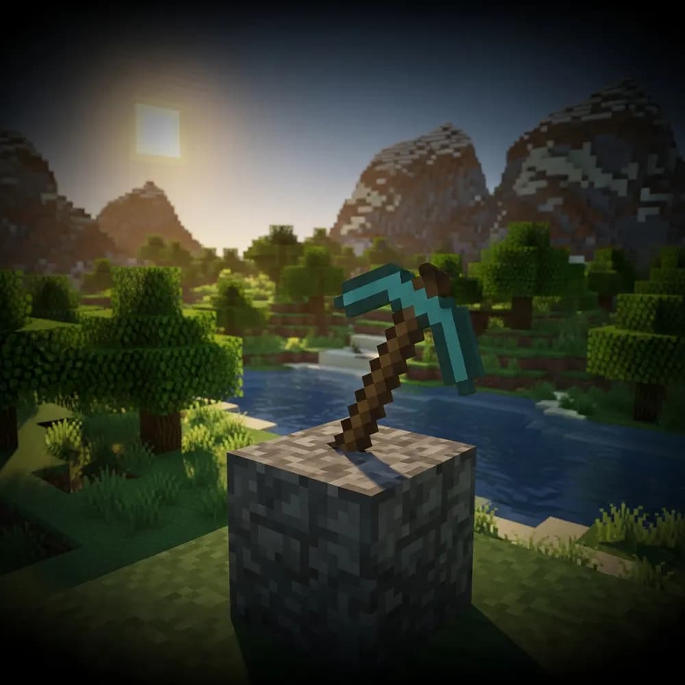 Immersive Illustration zum Thema: Minecraft Server Kurzzeitmiete