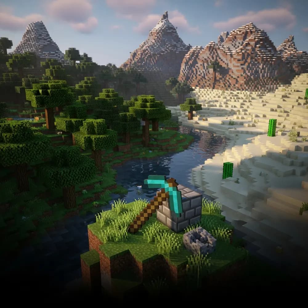 Immersive Illustration zum Thema: minecraft server mieten