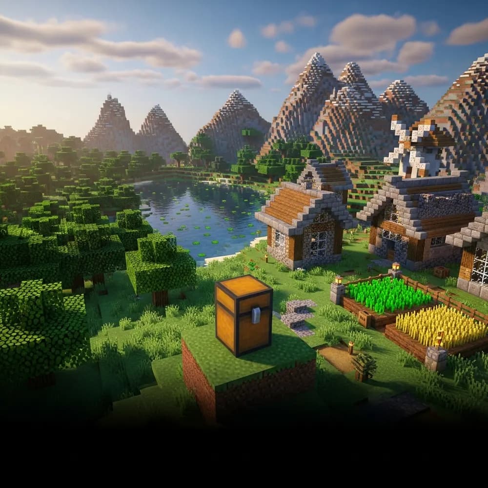Immersive illustration of: free Minecraft server hosting