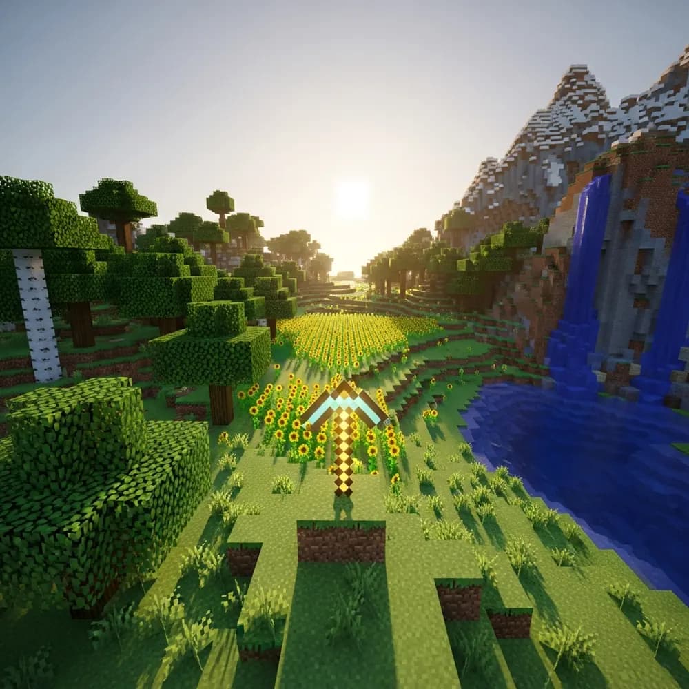 Immersive illustration of: good Minecraft server
