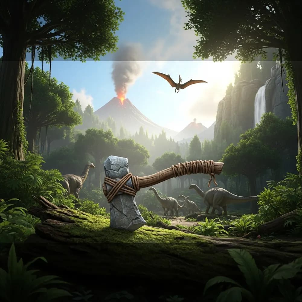 Ilustración inmersiva del tema: alquilar servidor ARK