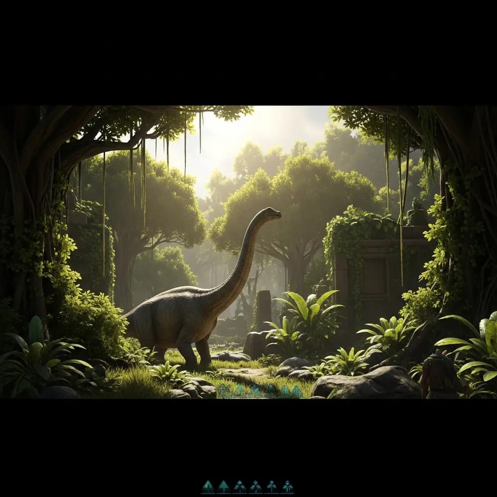 Ilustración inmersiva del tema: servidor ARK no dedicado