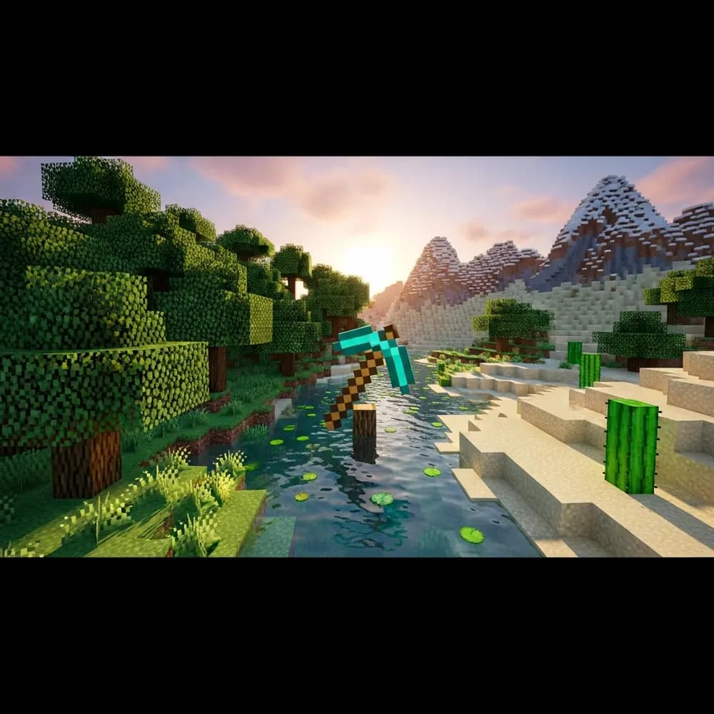 Illustration immersive du sujet : hosting Minecraft