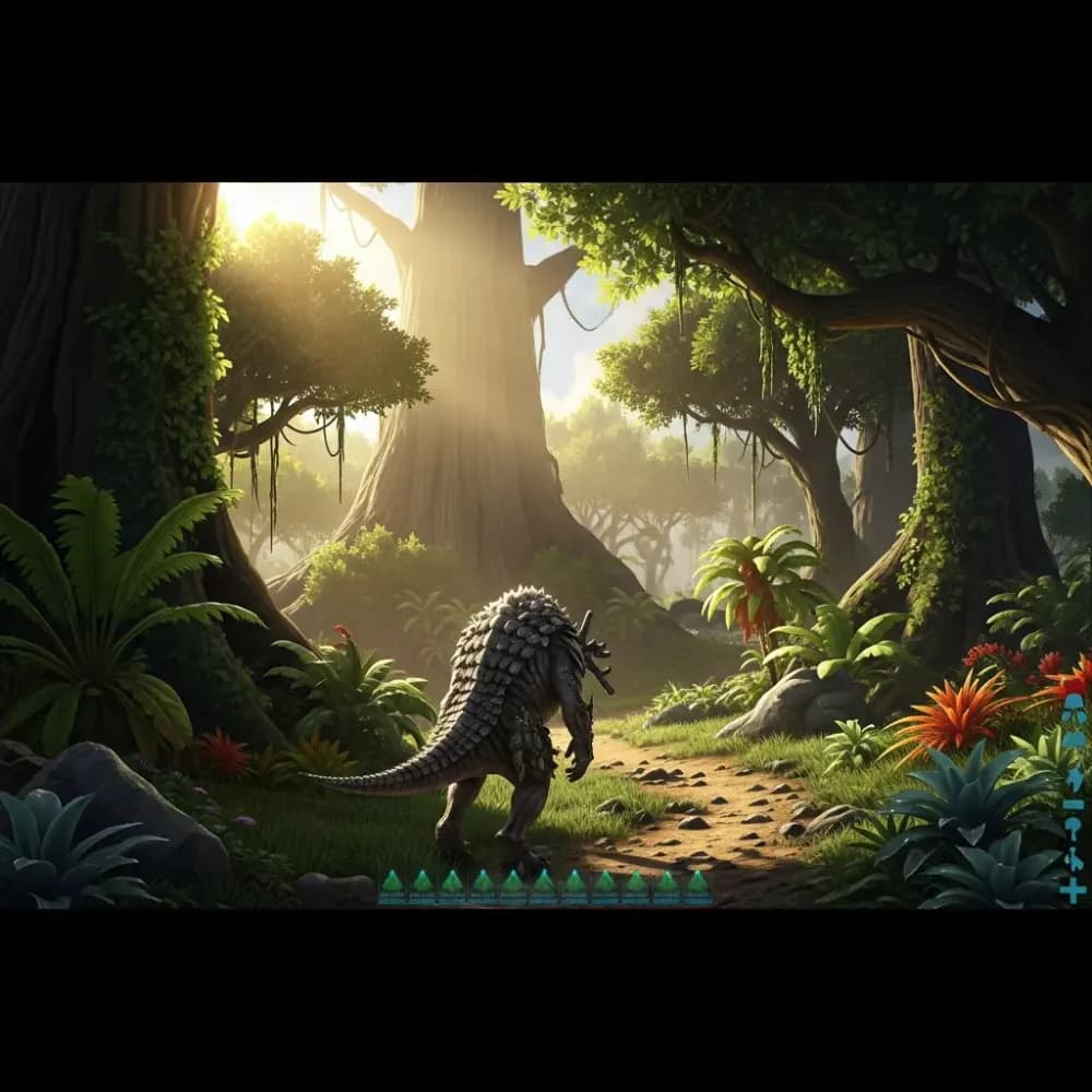 Ilustración inmersiva del tema: servidor ARK no dedicado