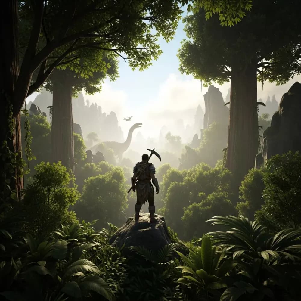 Illustration immersive du sujet : serveur ARK dédié