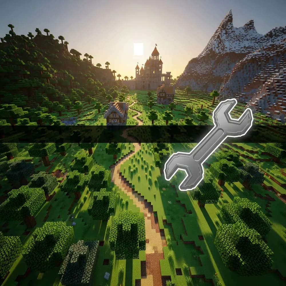 Illustration immersive du sujet : adapter mods Minecraft serveur