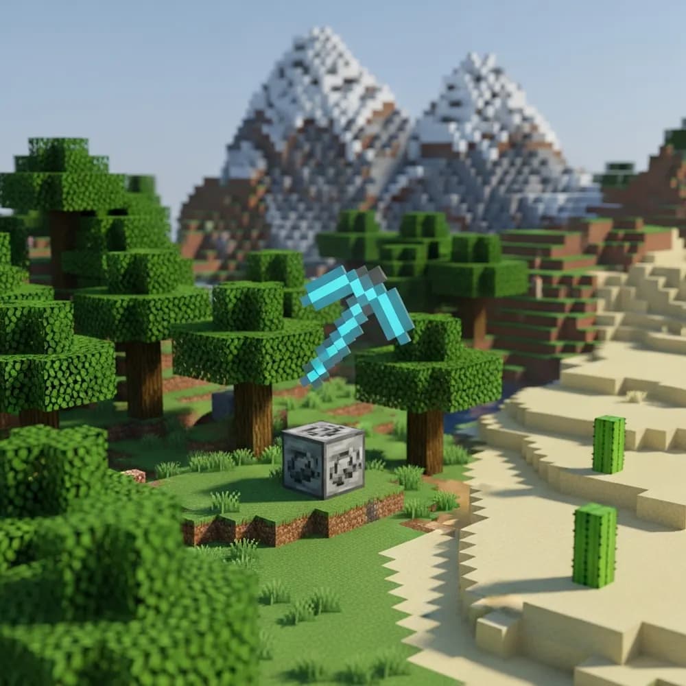 Illustration immersive du sujet : hebergeur Minecraft