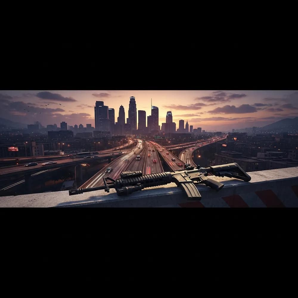 Illustration immersive du sujet : serveur FiveM Gunfight