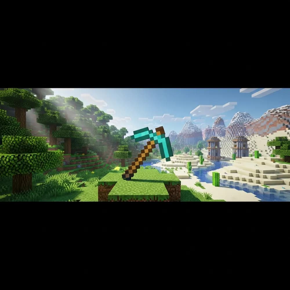 Illustration immersive du sujet : location serveur Minecraft