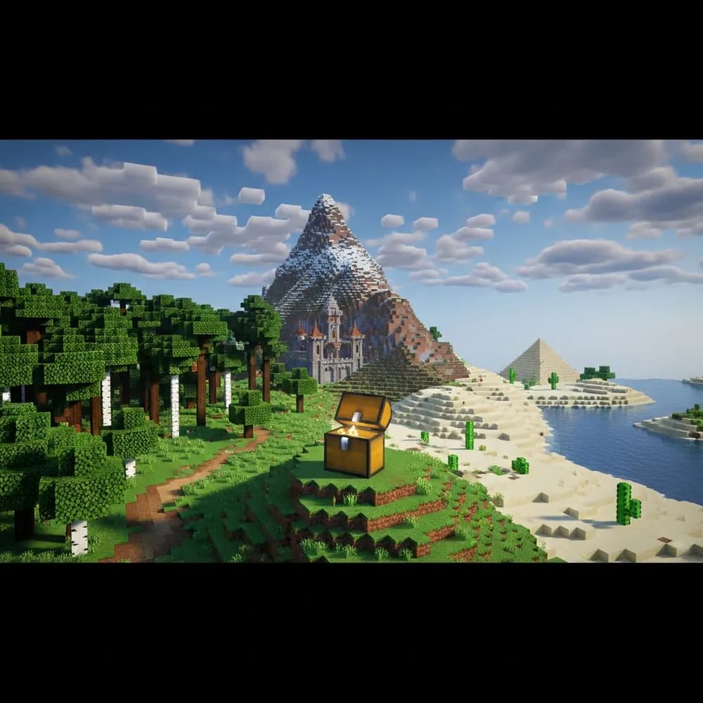 Illustration immersive du sujet : location serveur Minecraft