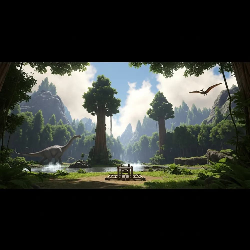 Illustration immersive du sujet : serveur ARK non dédié