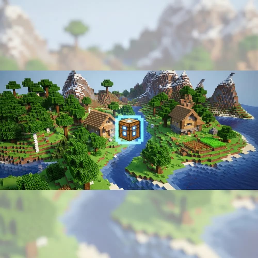 Illustration immersive du sujet : serveur minecraft moddé