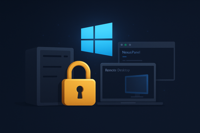 windows vps with nexuspanel and remote desktop