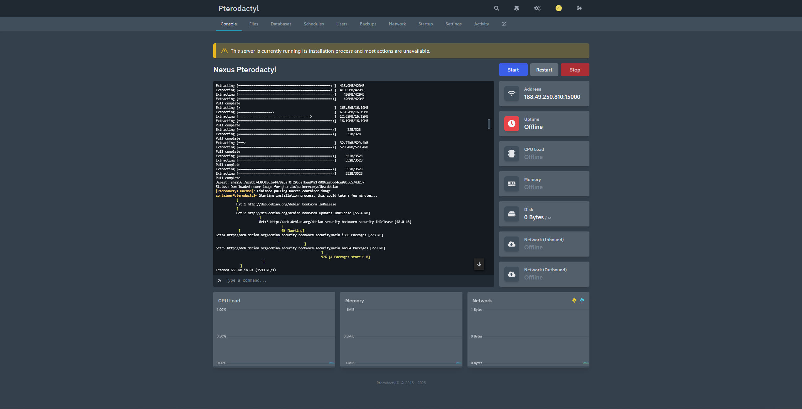 Serveurs de jeux NexusPanel