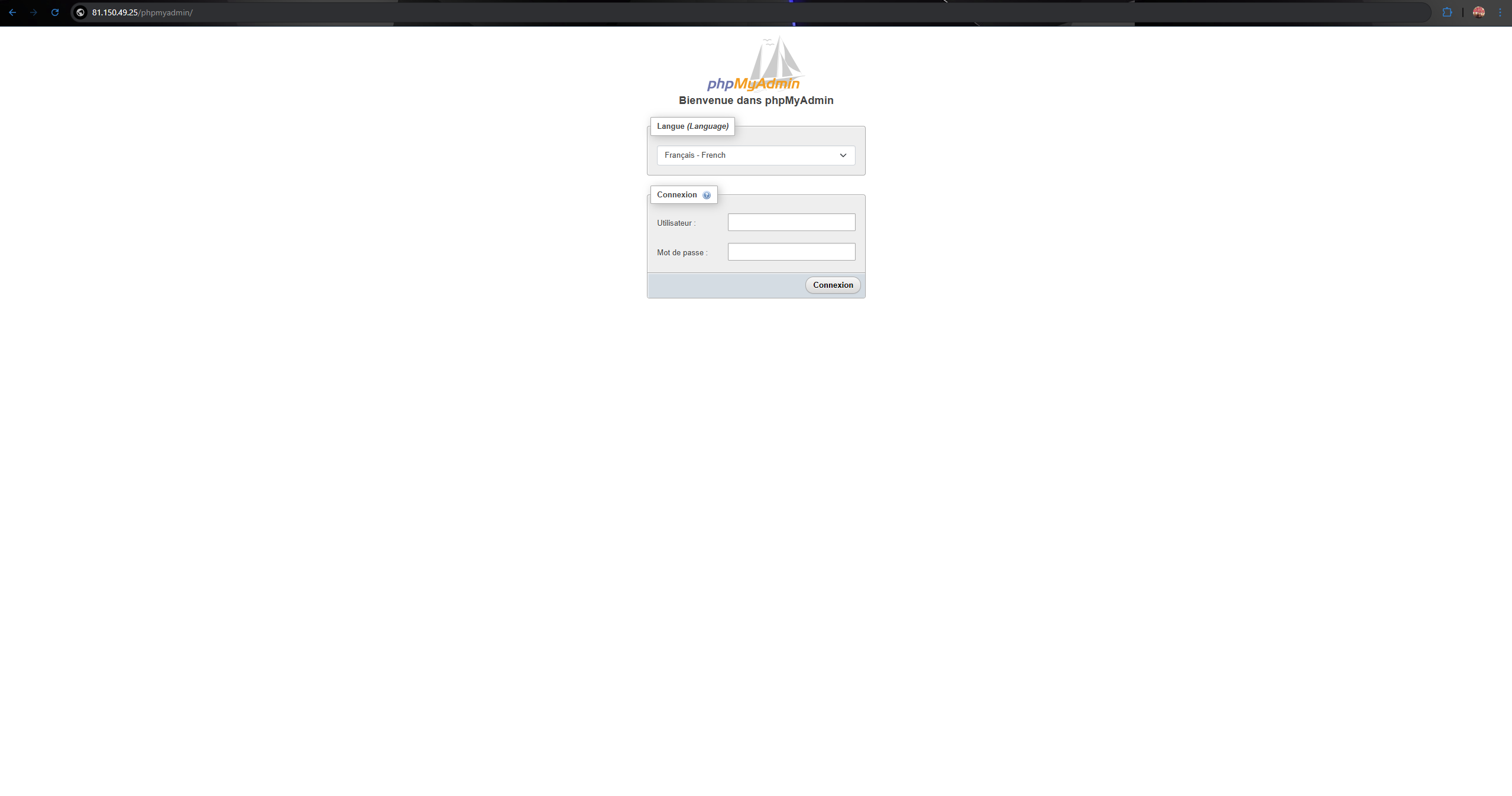 phpMyAdmin NexusPanel