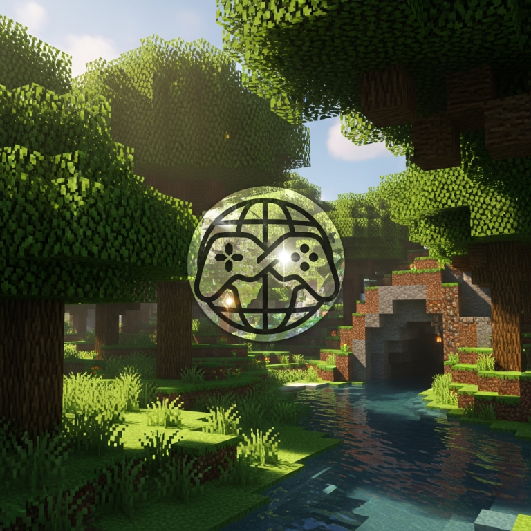 Illustration immersive du sujet : jouer multiplateforme Minecraft