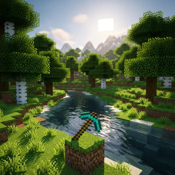 Illustration immersive du sujet : minecraft multiplateforme