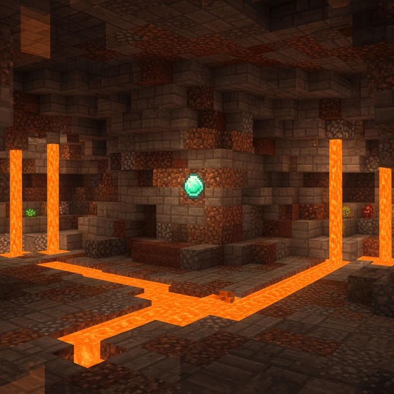 Illustration immersive du sujet : find diamonds minecraft