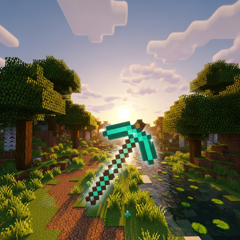 Illustration immersive du sujet : version Java serveur Minecraft