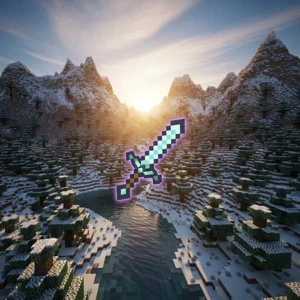Illustration immersive du sujet : meilleurs enchantements minecraft
