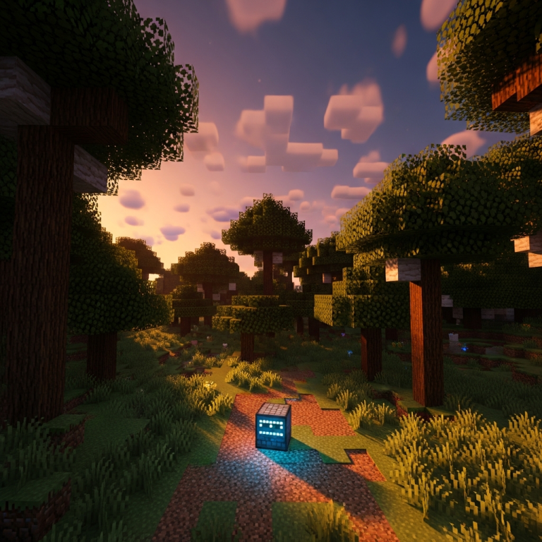 Illustration immersive du sujet : commandes Minecraft