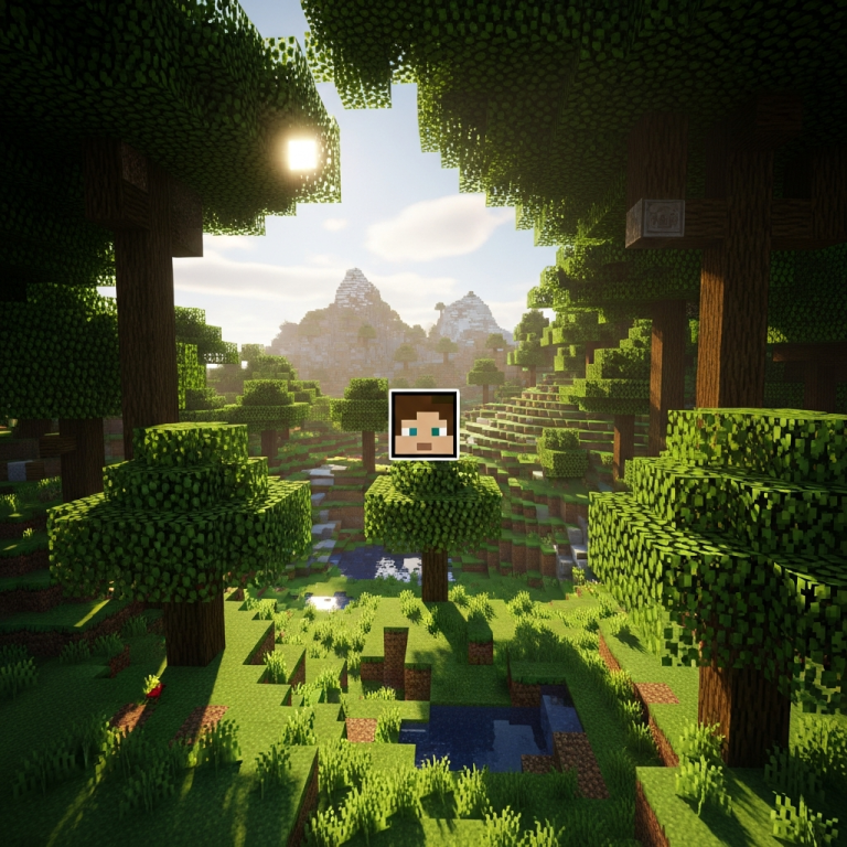Illustration immersive du sujet : cambiar skin Minecraft
