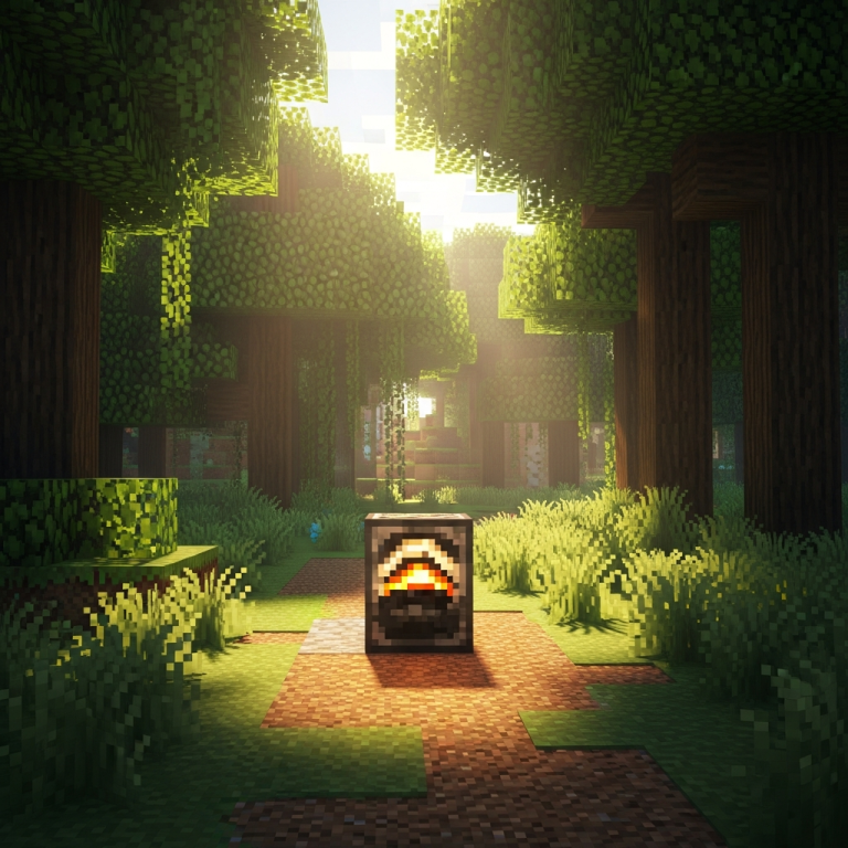 Illustration immersive du sujet : crear horno Minecraft