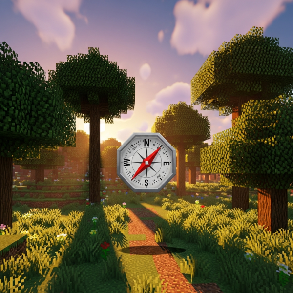 Illustration immersive du sujet : créer boussole Minecraft