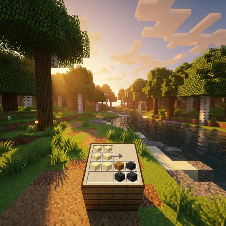 Illustration immersive du sujet : créer vitre minecraft