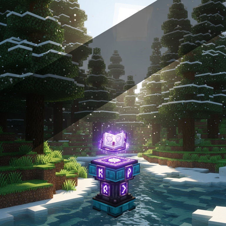 Illustration immersive du sujet : mejores encantamientos Minecraft