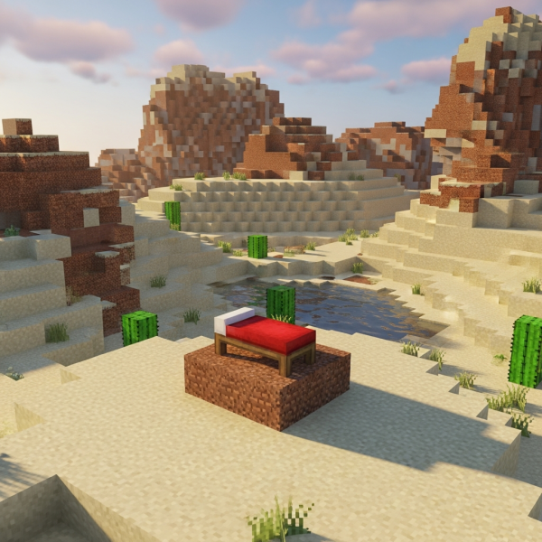 Illustration immersive du sujet : craft bed minecraft