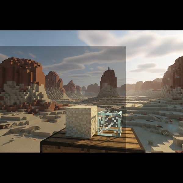 Illustration immersive du sujet : create glass minecraft