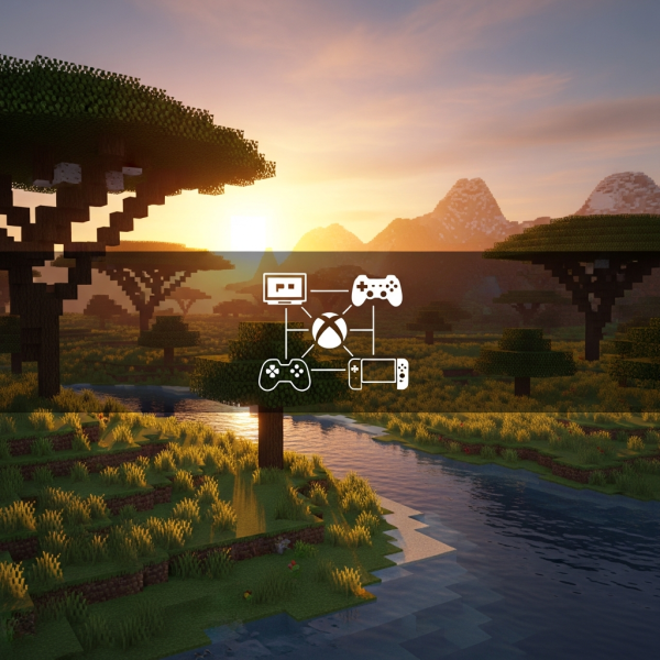 Illustration immersive du sujet : Minecraft plattformübergreifend