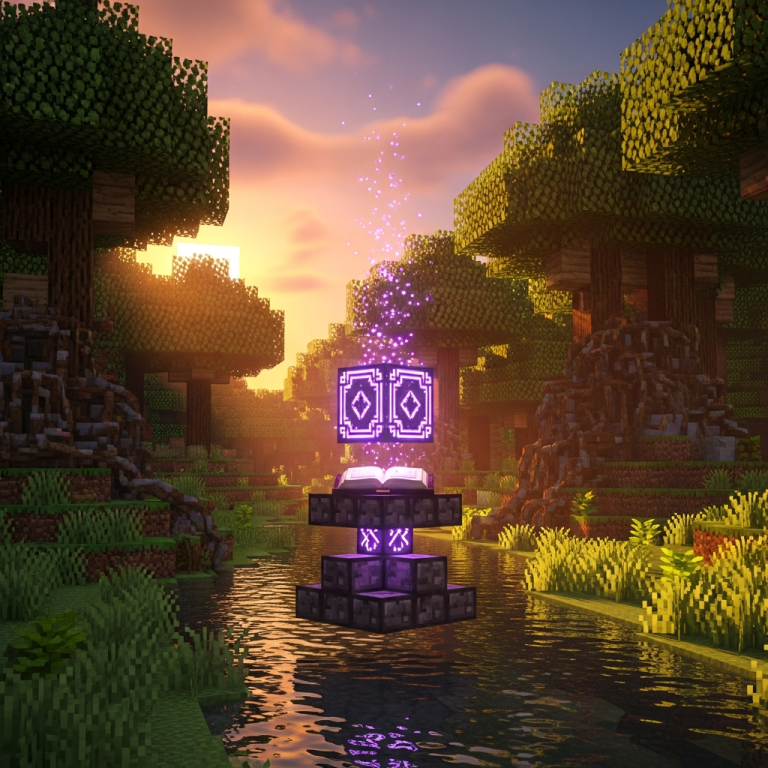 Illustration immersive du sujet : encantamiento minecraft