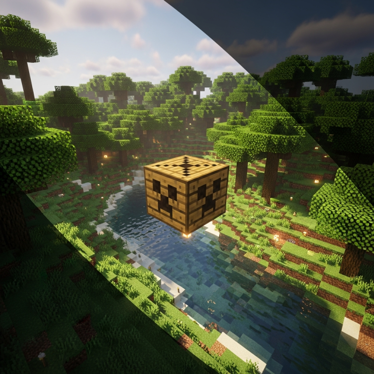 Illustration immersive du sujet : beste Minecraft-Befehle
