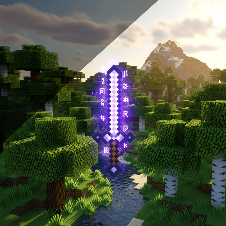 Illustration immersive du sujet : Verzauberung Minecraft