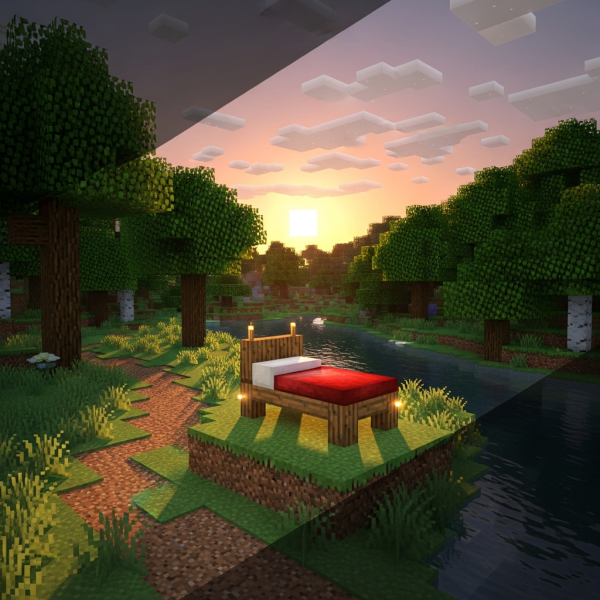 Illustration immersive du sujet : Bett in Minecraft