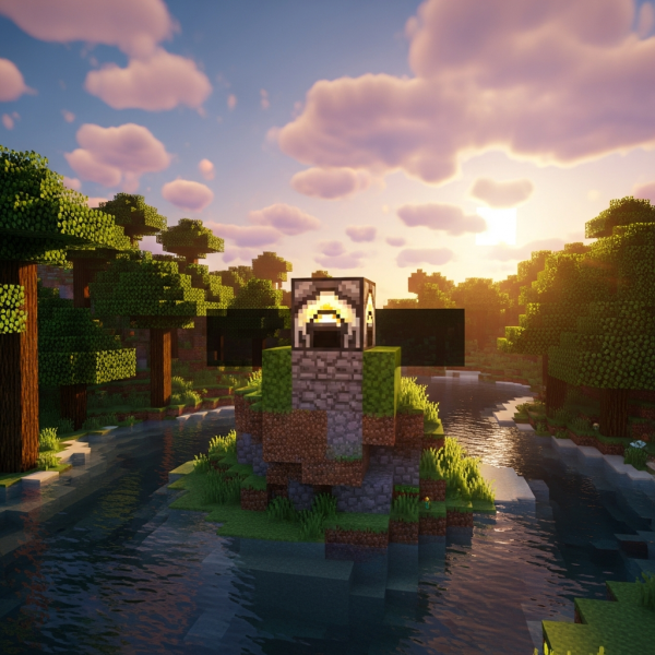 Illustration immersive du sujet : Ofen in Minecraft